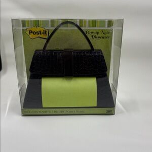 Black Crocodile Pattern Handbag Note Dispenser